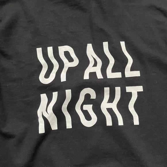 Black Wavy Font Graphic Hoodie - Picture 2 of 9